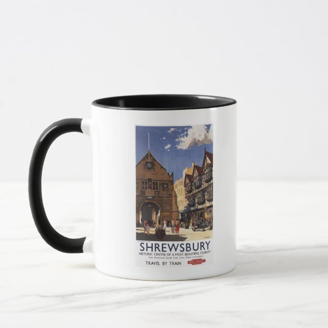 Caneca Old Market Hall View British Railways Poster (Esquerda)