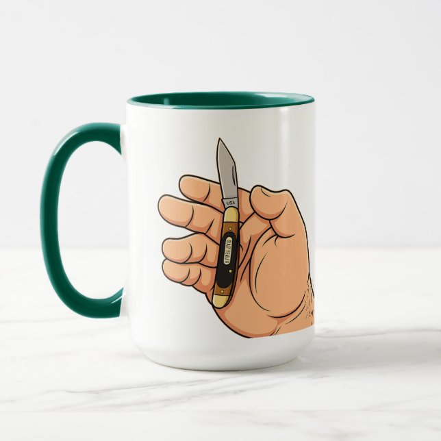 Caneca Old Timey Pocketknife Mug for Dads (Esquerda)