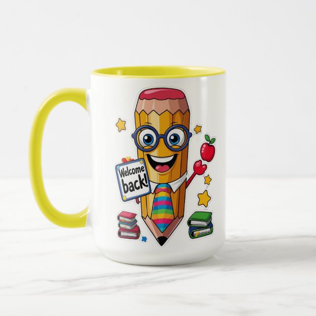 Caneca Olhando com Precisão – Bem-vindo de Volta! (Esquerda)