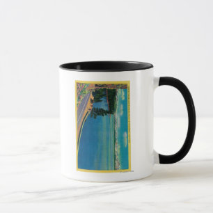 Caneca Olhando para a angra do Zephyr, Mt. Tallac dentro