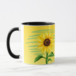 Caneca Olho Apanhando Amarelo Brilhante