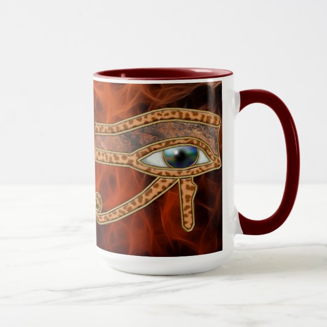 Caneca Olho de Horus Wadjet egípcio Art Mug (Direita)