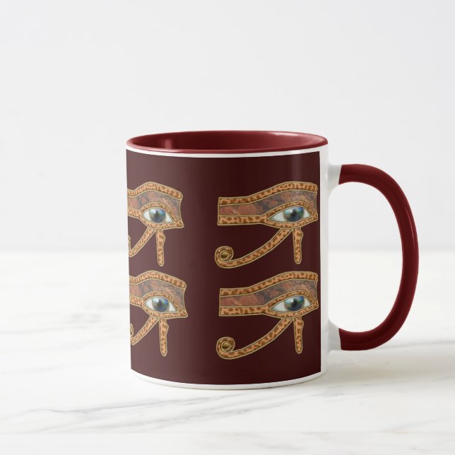 Caneca Olho de Horus Wadjet egípcio Art Mug (Direita)