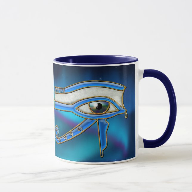 Caneca Olho de Horus Wadjet egípcio Art Mug (Direita)