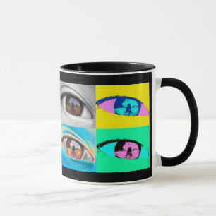 Caneca olho fotografias e pop' arte estilo