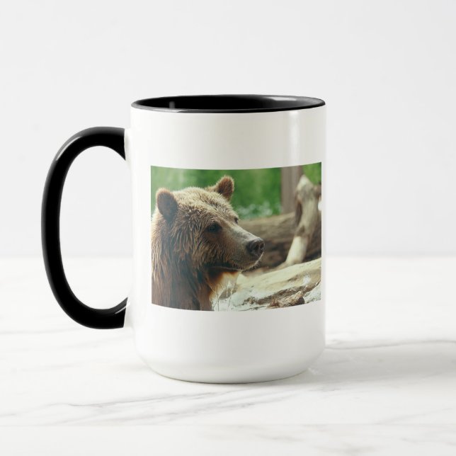 Caneca Olhos animais da cara do urso adorável bonito da (Esquerda)