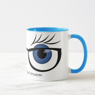 Caneca Olhos azuis e vidros