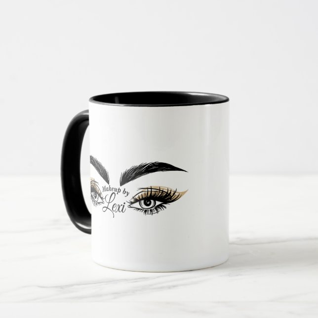 Caneca Olhos bonito Bela Salão Maquiagem Eyelashes Lashes (Frente Esquerda)