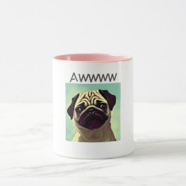 Caneca Olhos marrons vomitando cachorrinho adorável