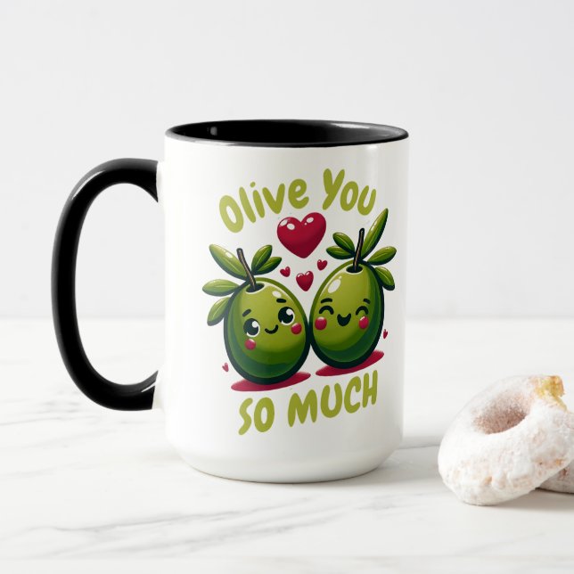 Caneca Oliva-Te Tanta Oferta De Dia de os namorados Perso (Com Donut)