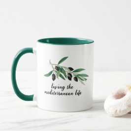 Caneca Olive Tree Branch: Vivendo a Vida Mediterrânica