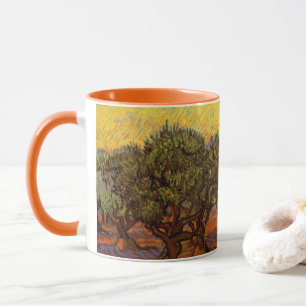 Caneca Oliveiral, Céu Laranja por Vincent van Gogh