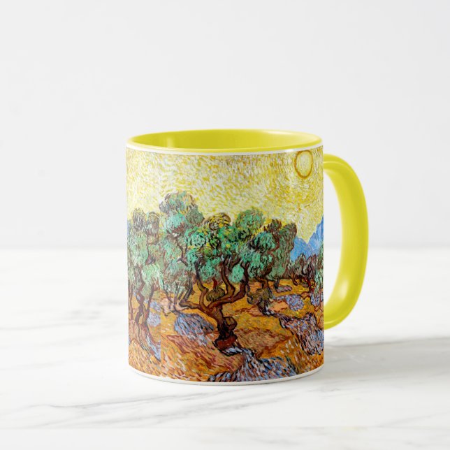 Caneca Oliveiras (1889) Vincent Van Gogh - Arte paisagíst (Frente Esquerda)