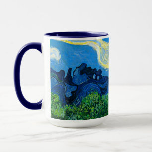 Caneca Oliveiras de Van Gogh numa Paisagem Montanhosa