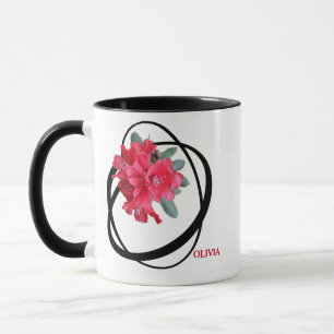 Caneca Olivia personalizável nome romântico vermelho esti