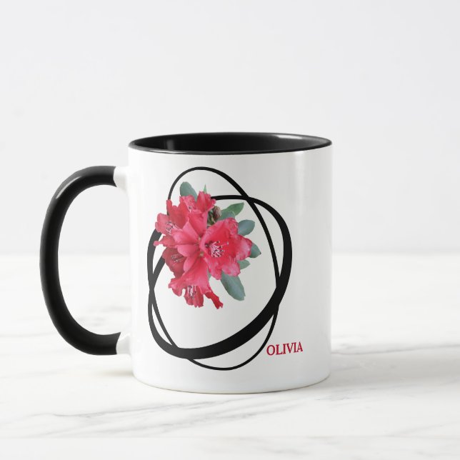Caneca Olivia personalizável nome romântico vermelho esti (Esquerda)