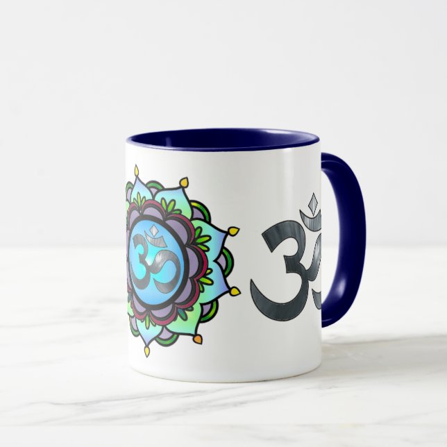 Caneca Om Florido (Frente Esquerda)