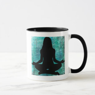 Caneca Om Meditação Yoga Mulher Café Mug