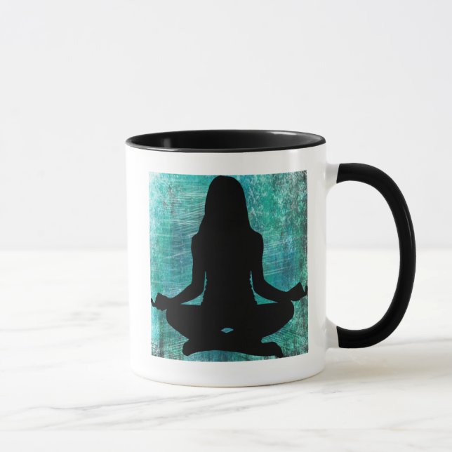 Caneca Om Meditação Yoga Mulher Café Mug (Direita)