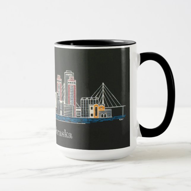 Caneca Omaha, município de Nebraska, Coffee Mug (Direita)