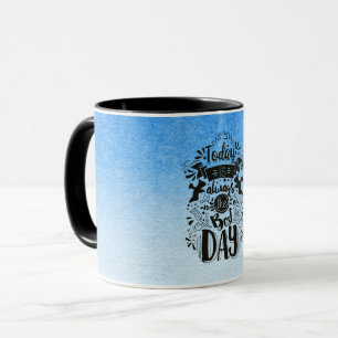 Caneca Ombre Blue e White Dive em matizes sonhadoras