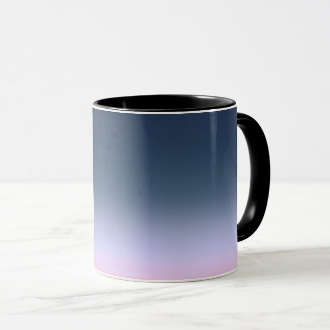 Caneca Ombre cor-de-rosa azul. (Frente Esquerda)