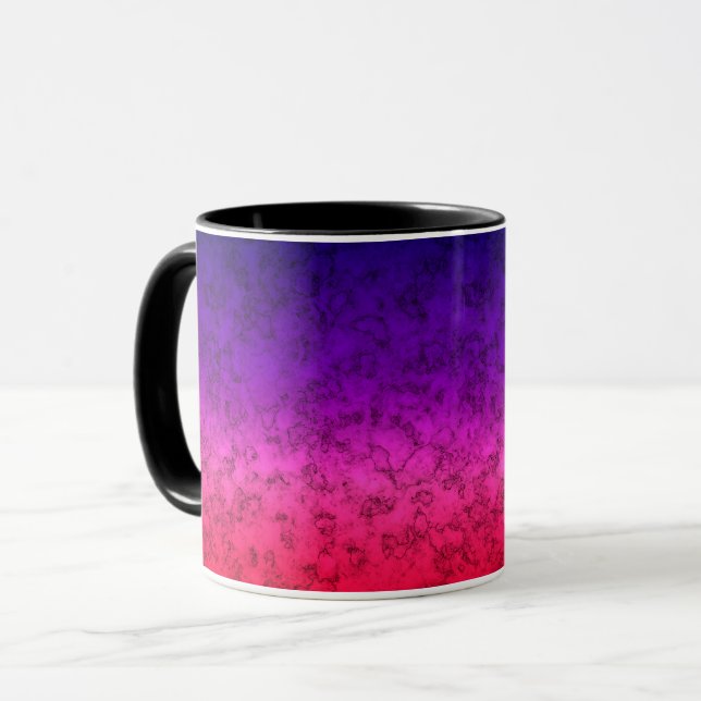 Caneca Ombre vermelho-azul (Frente Esquerda)