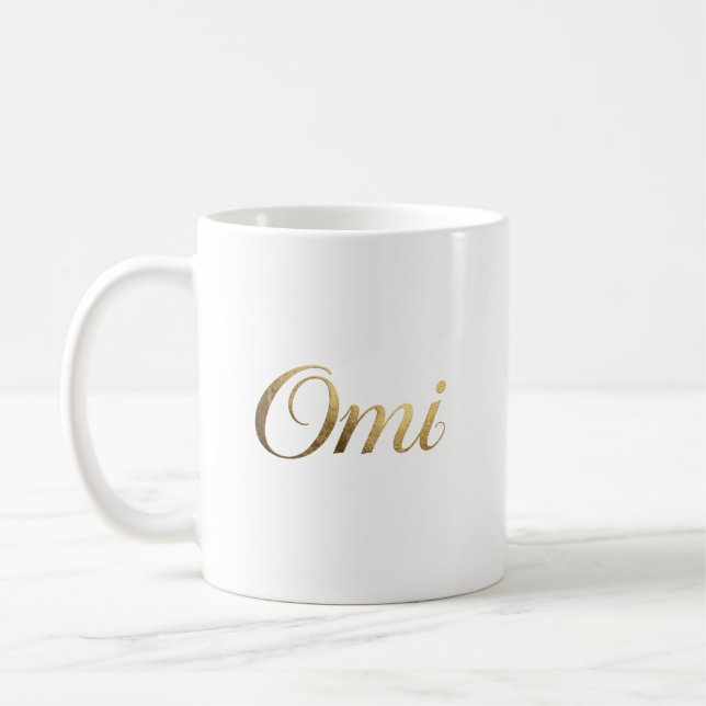 Caneca Omi Mug - Presente para Vovó, Xícara de Caf (Esquerda)
