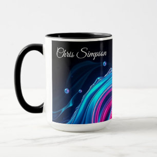 Caneca Onda Cibernatural Mural Envoltório Completo Person