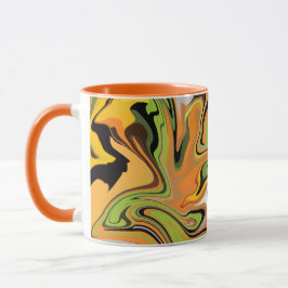 Caneca Ondas abstrato de outono