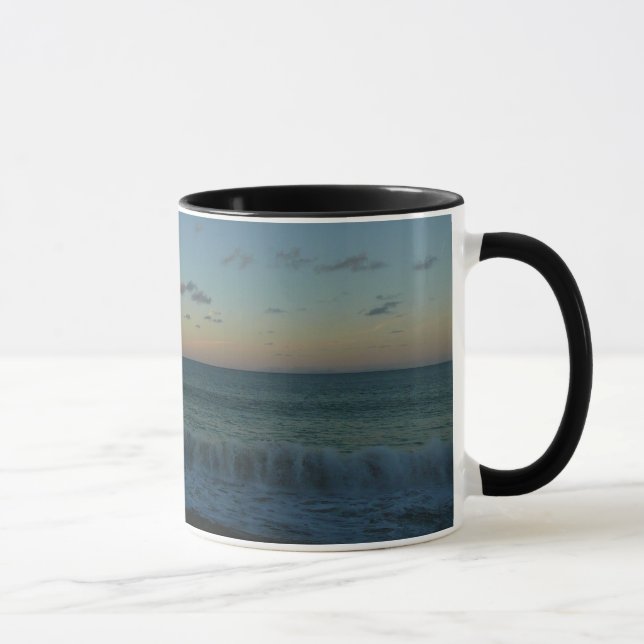 Caneca Ondas caindo na paisagem de Sunset Beach (Direita)