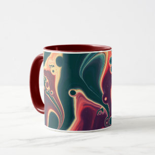 Caneca Ondas Derretidas em Movimento à Meia-Noite