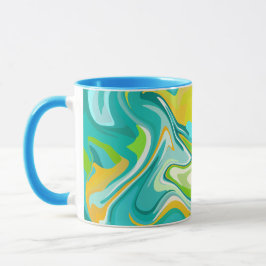 Caneca Ondas Oceânicas Vibrantes