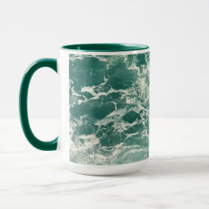 Caneca Ondas Verdes Azuis