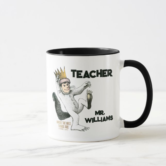 Caneca Onde as coisas selvagens são professores (Direita)