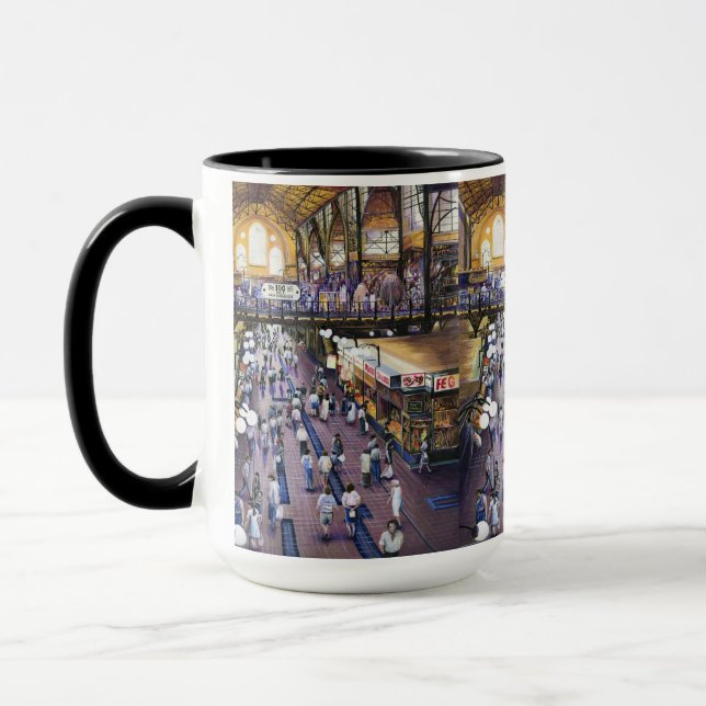 Caneca Onde está o guarda-chuva feminino?Budapeste (Esquerda)