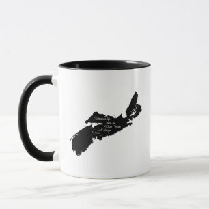 Caneca Onde quer que a vida - Nova Escócia estará sempre