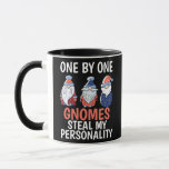 Caneca One By One Gnomes Steal My Personality Garden<br><div class="desc">One By One Gnomes Steal My Personality Garden Gnome Dwarf Gift. Perfect gift for your dad,  mom,  papa,  men,  women,  friend and family members on Thanksgiving Day,  Christmas Day,  Mothers Day,  Fathers Day,  4th of July,  1776 Independent day,  Veterans Day,  Halloween Day,  Patrick's Day</div>