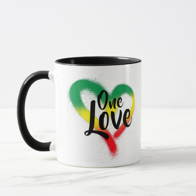 Caneca One Love One Heart Reggae Vibes (Esquerda)
