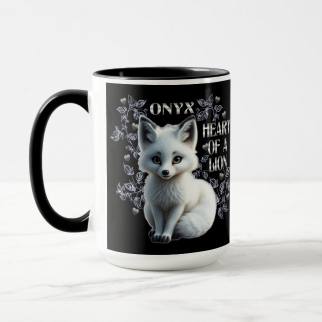Caneca Ônix - Coração de um Leão Preto (Esquerda)