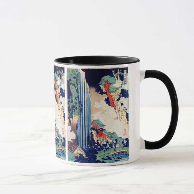 Caneca Ono Falls Hokusai Japonês de Belas Artes (Direita)