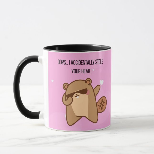 Caneca Oops… I Accidentally Stole Your Heart Mug |Beaver (Esquerda)