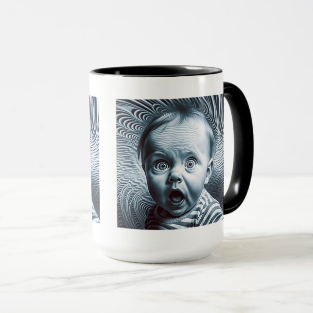 Caneca Op Art Baby Combo Mug, 15 oz (Frente Esquerda)