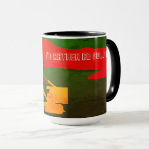CANECA OPERADOR CRANE GOLF GOLFING FANTASY ART OPERATOR