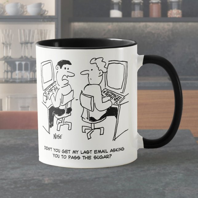 Caneca Operadores de Computador Enviam e-mails Solicitand (Criador carregado)