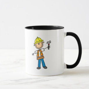 Caneca Operário da Construção com Martelo