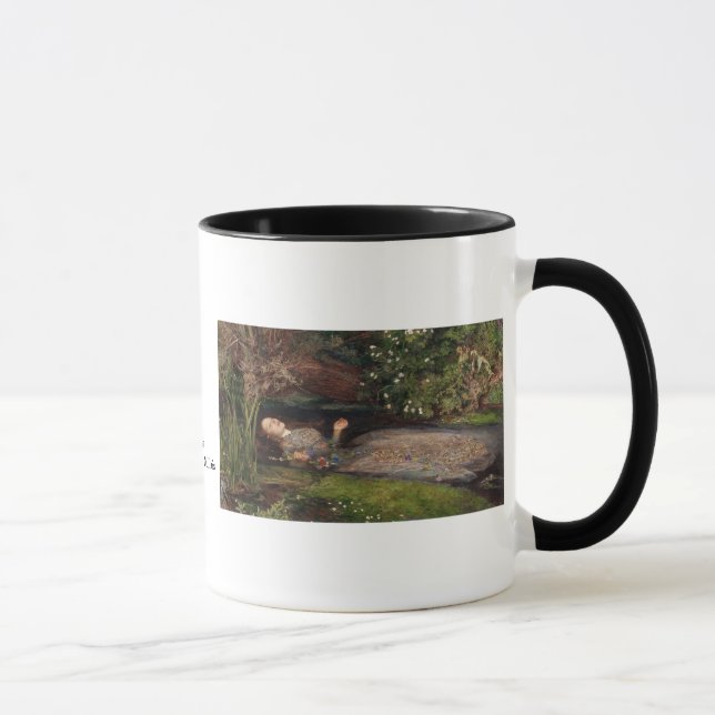 Caneca Ophelia por John Everett Millais (Direita)