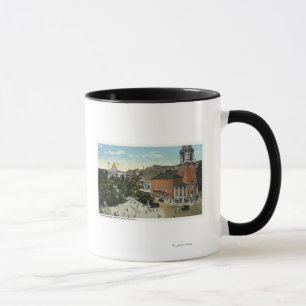 Caneca Opinião da rua da casa e do parque do estado da