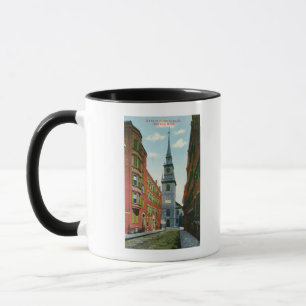 Caneca Opinião da rua de Salem da igreja norte velha Bld