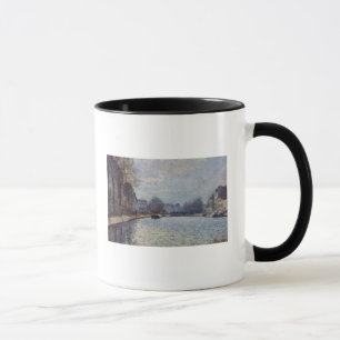 Caneca Opinião de Alfred Sisley   do canal St Martin,